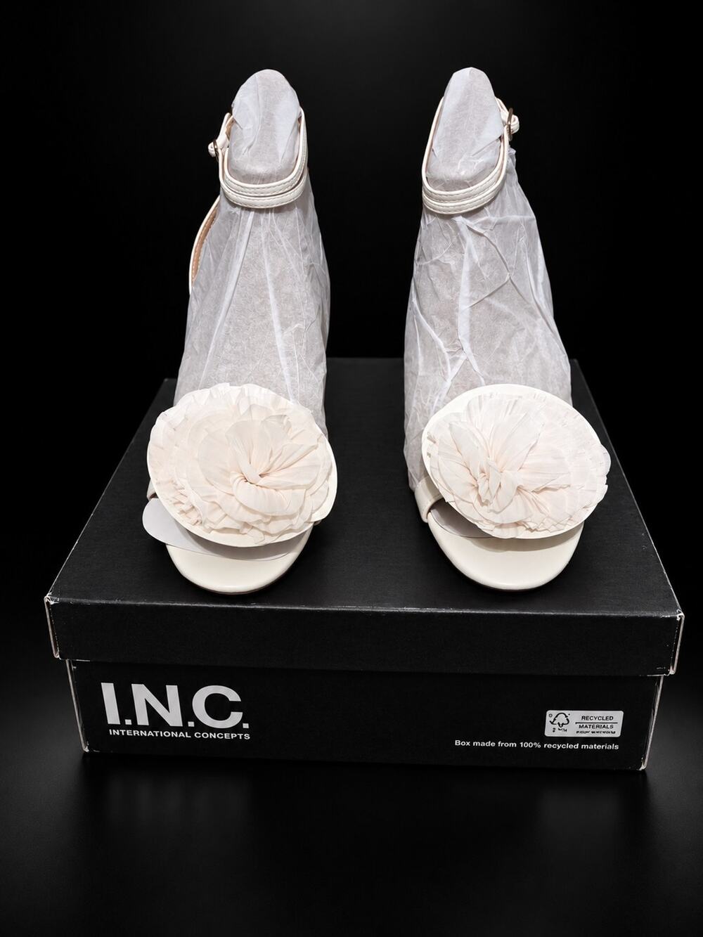 I.N.C. International Concepts Harvina Flower heels preppy White Size 10M